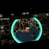 Die Reichweite wird im Navigationssystem angezeigt