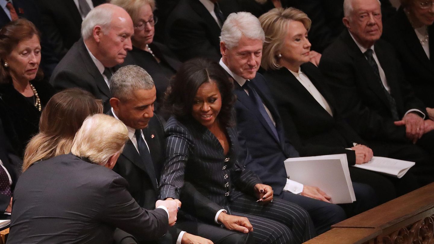 Trauerfeier George H.W. Bush - Trump, Obama, Clinton, Carter Trauerfeier George H.W. Bush - Trump, Obama, Clinton, Carter