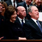 Trauerfeier George H.W. Bush - George und Laura Bush