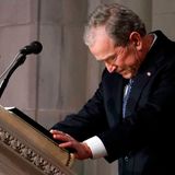 Trauerfeier Bush - George W. Bush trauert um seinen Vater