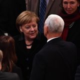 Trauerfeier Bush - Angela Merkel unter den Trauergästen