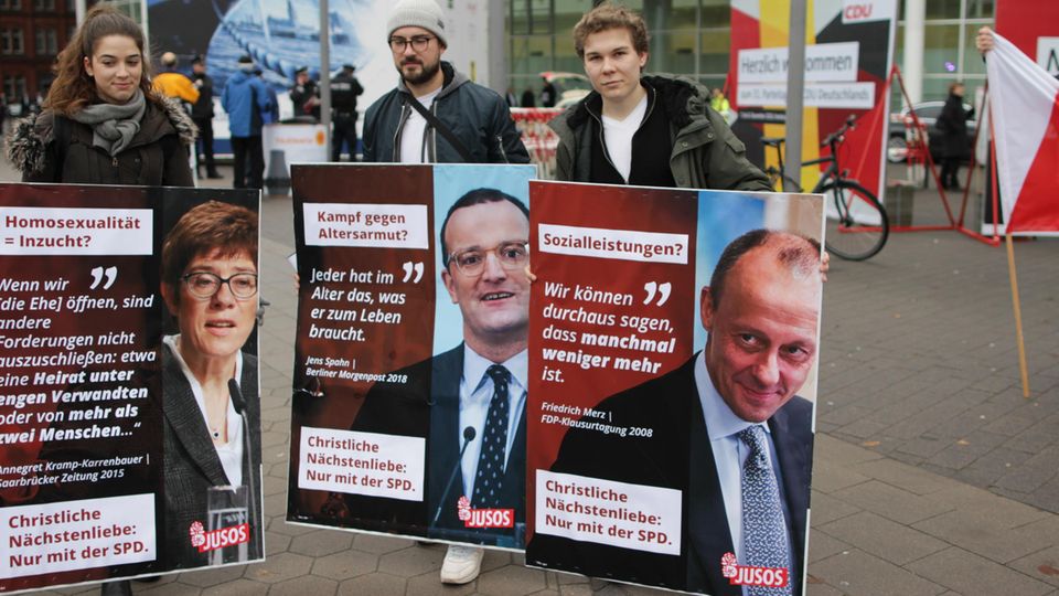 CDU-Parteitag Protest