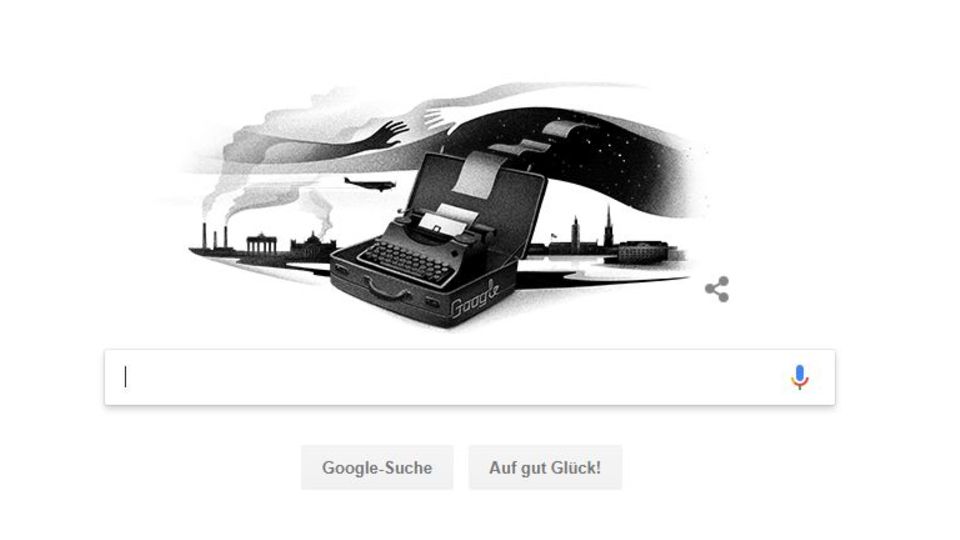Google Doodle für Nelly Sachs Google Doodle für Nelly Sachs