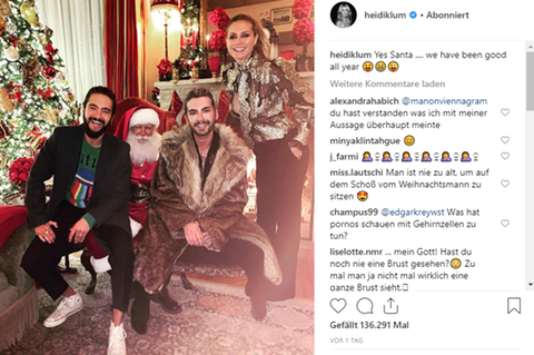 Heidi Klum mit Tom Kaulitz und Bill Kaulitz