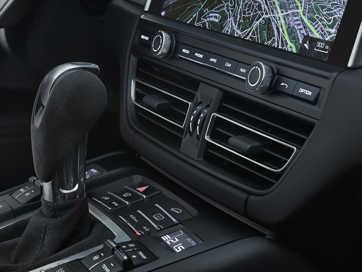 Im Porsche Macan wurden die Lüftungsdüsen neu gestaltet und positioniert