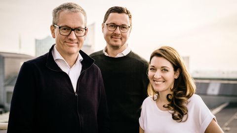 Dreifache Power für die Marke STERN: Frank Thomsen (l.), Florian Gless und Anna-Beeke Gretemeier