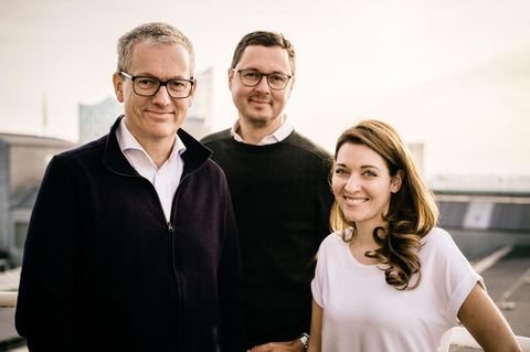 Dreifache Power für die Marke STERN: Frank Thomsen (l.), Florian Gless und Anna-Beeke Gretemeier