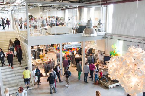 Der Eingangsbereich der ReTuna Återbruksgalleria