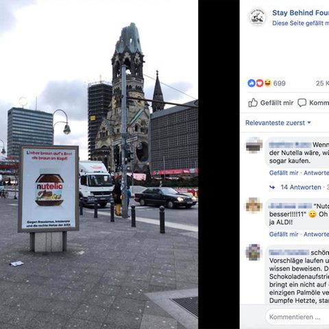 Fake-Plakat von Nutella gegen AfD