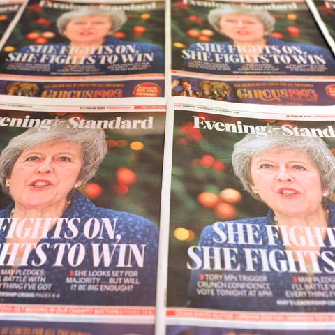 Theresa May auf dem Titel des Evening Standard