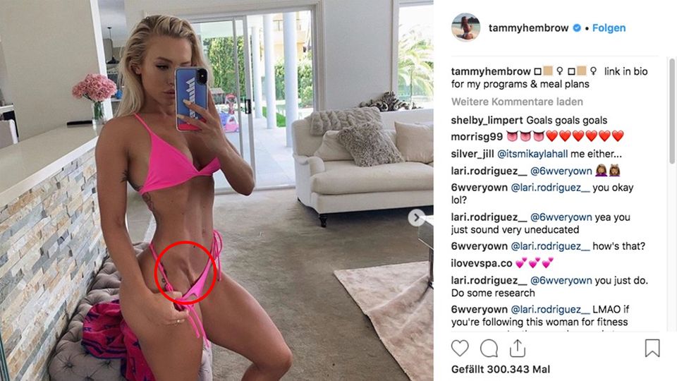 Tammy Hembrow: Fitnessbloggerin mit Photoshop-Fail? Fans rätseln über dieses Bikini-Foto Tammy Hembrow: Fitnessbloggerin mit Photoshop-Fail? Fans rätseln über dieses Bikini-Foto