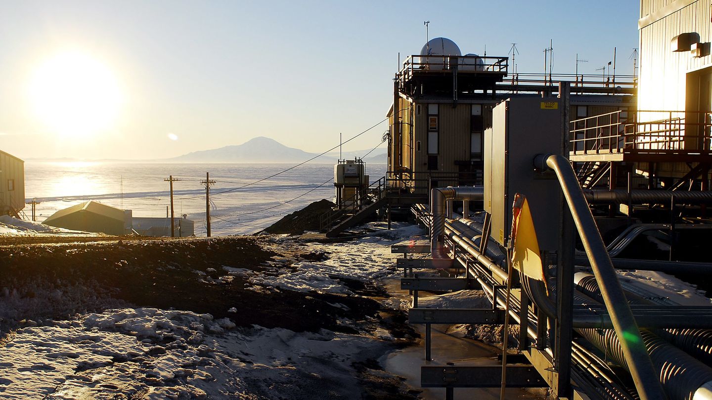 Die McMurdo-Forschungsstation in der Antarktis