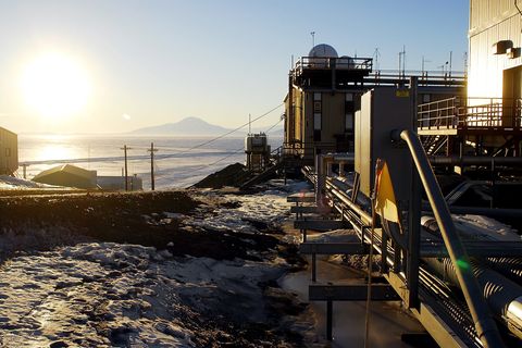 Die McMurdo-Forschungsstation in der Antarktis