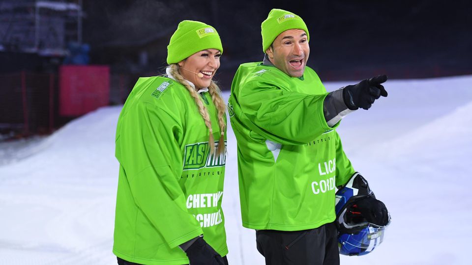ProSieben-Show: Chethrin Schulze mit ihrem Teampartner Lucas Cordalis Chethrin Schulze mit ihrem Teampartner Lucas Cordalis