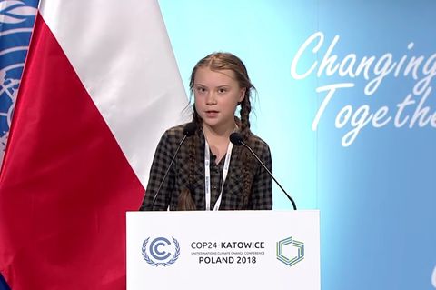 Greta Thunberg beim UN-Klimagipfel in Kattowitz