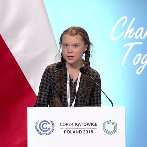 Greta Thunberg beim UN-Klimagipfel in Kattowitz