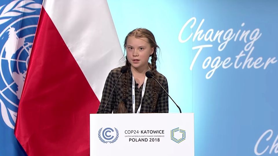 Greta Thunberg beim UN-Klimagipfel in Kattowitz