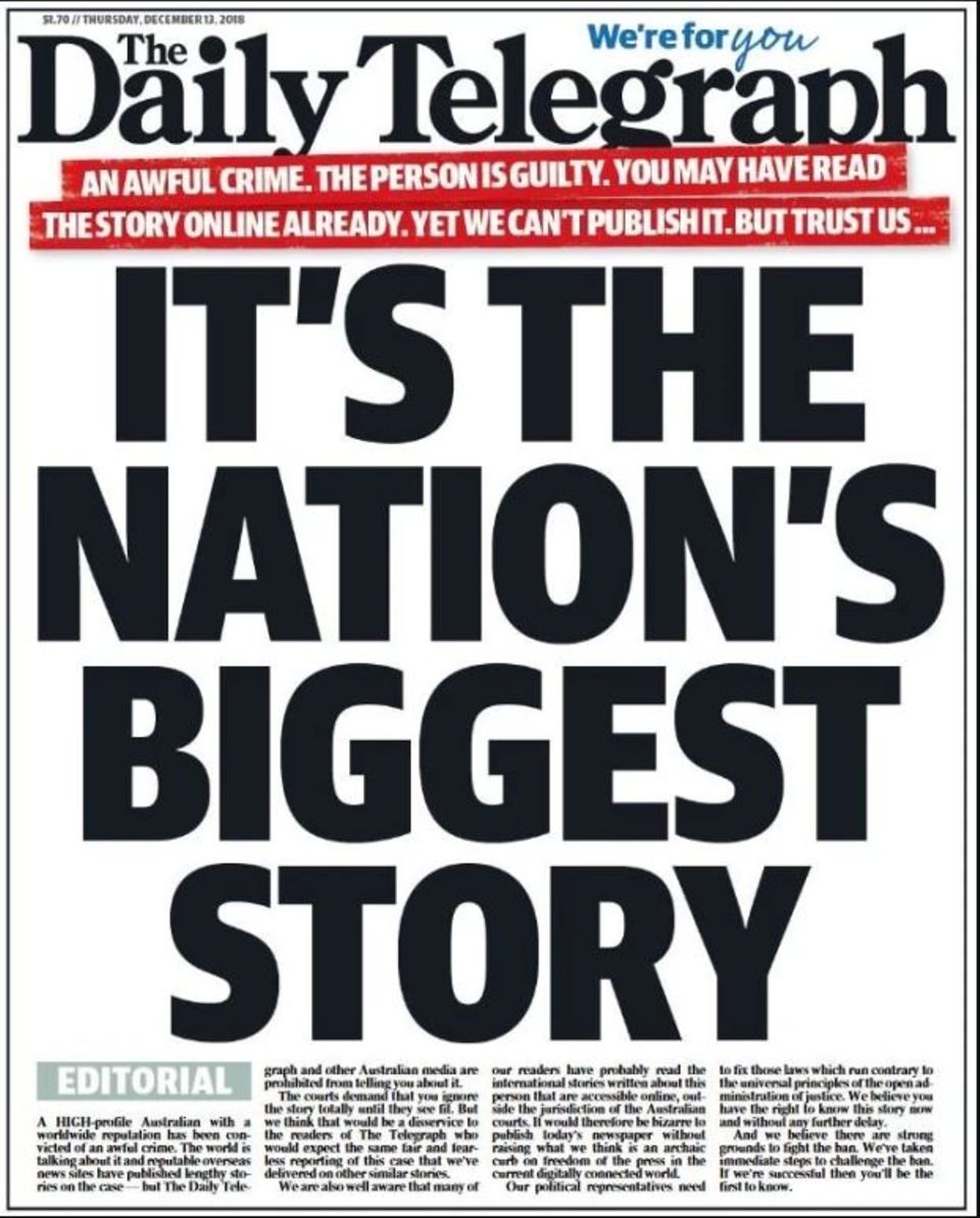 Die Titelseite von "The Daily Telegraph" Die Titelseite von "The Daily Telegraph"