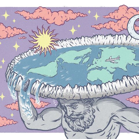 So oder so ähnlich stellen sich Flat Earther die Welt vor: eine Scheibe, darum ein streng bewachter Eisring. Kein Spaß!