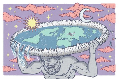 So oder so ähnlich stellen sich Flat Earther die Welt vor: eine Scheibe, darum ein streng bewachter Eisring. Kein Spaß!