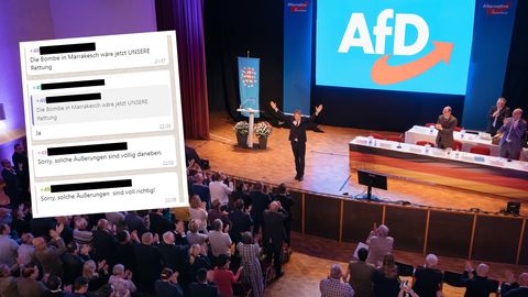 Chats aus einer Whatsapp-Gruppe des von Björn Höcke (im Bild) gegründeten "Flügels"