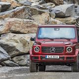 Mercedes G 350d - die LED-Lichter vorne wirken etwas zu lieblich