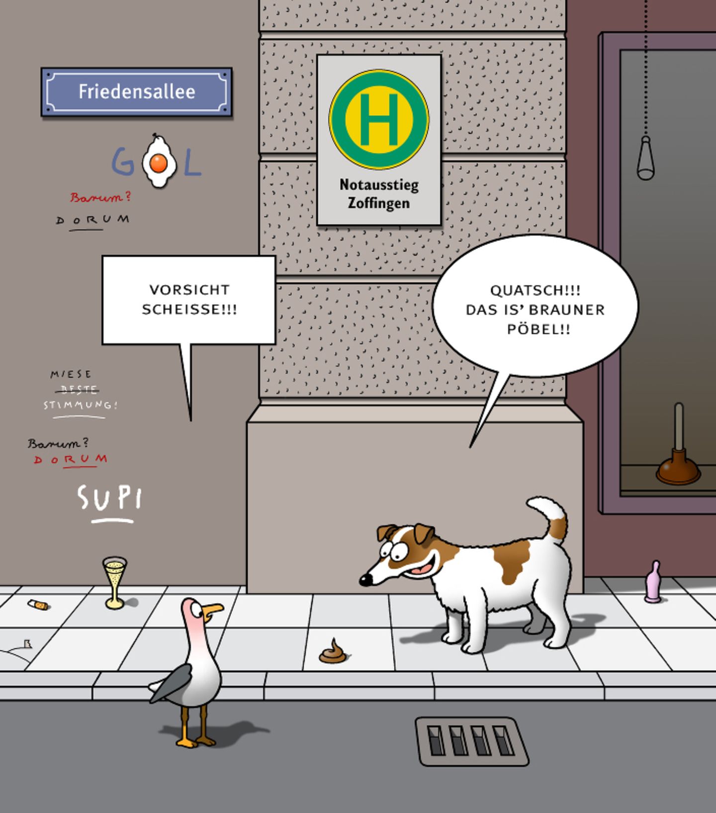 Spitze Feder: Von Sehhunden und braunem Pöbel - Die besten Tetsche-Cartoons 2018