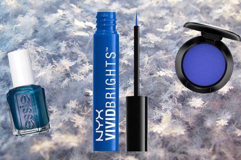 Winter-Make-up in blau
