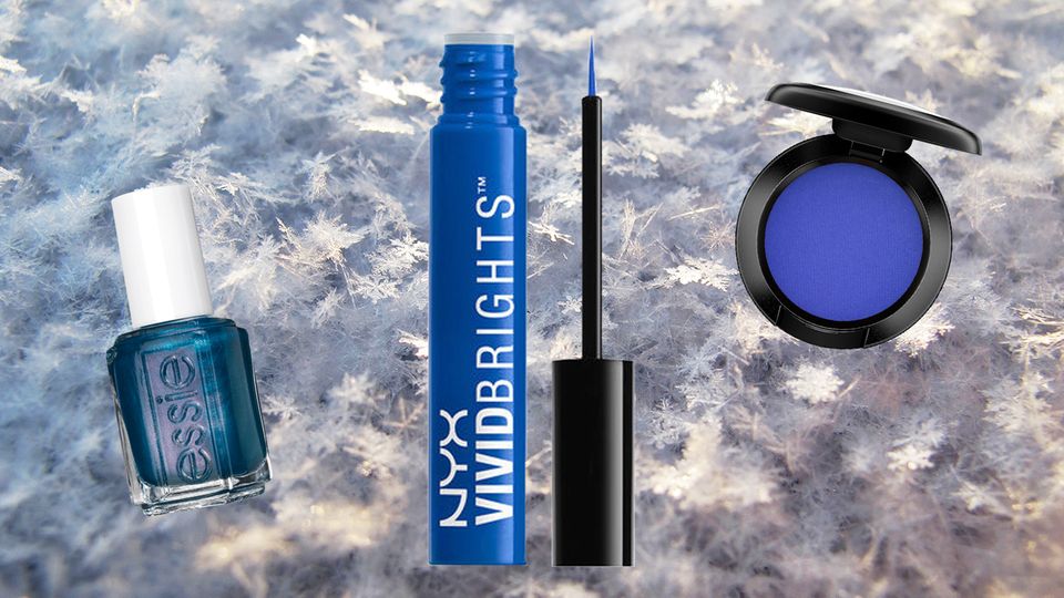 Winter-Make-up in blau