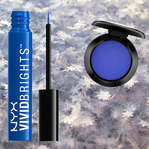 Winter-Make-up in blau