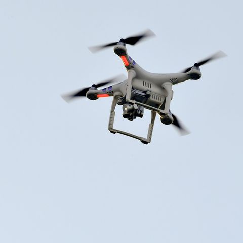 Eine fliegende Drohne