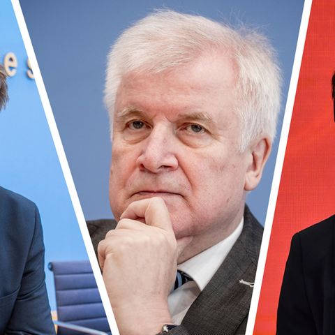 Robert Habeck (l.), Horst Seehofer, Annegret Kramp-Karrenbauer