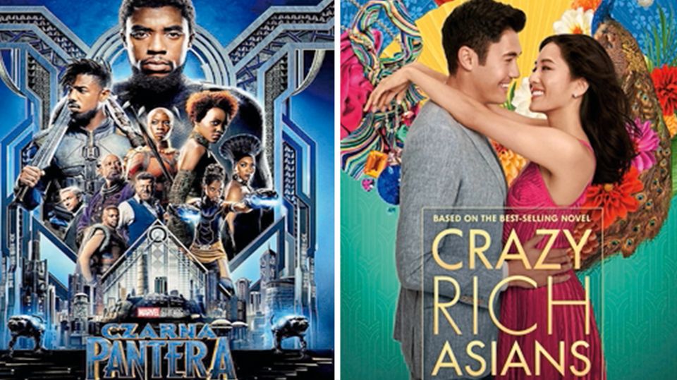 Globalisierung: Die Plakate zu "Black Panther" und "Crazy Rich Asians". Beide Hollywood-Filme zielten auf nicht-weiße Zuschauer und spielten Rekordergebnisse ein. Die Plakate zu "Black Panther" und "Crazy Rich Asians". Beide Hollywood-Filme zielten auf nicht-weiße Zuschauer und spielten Rekordergebnisse ein.