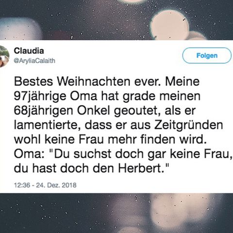 Tweet über Weihnachten