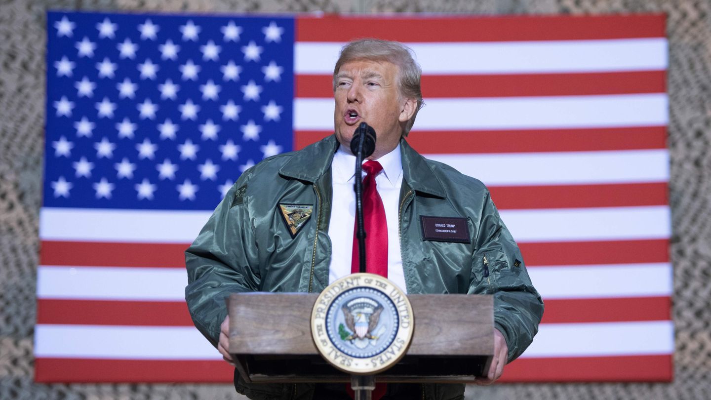 US-Präsident Donald Trump im Irak auf dem Luftwaffenstützpunkt Al-Asad westlich der Hauptstadt Bagdad