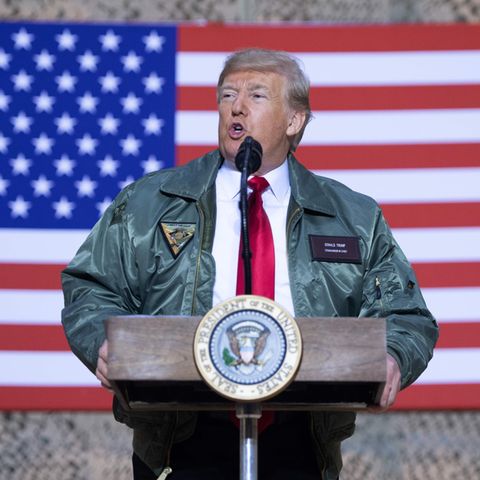 US-Präsident Donald Trump im Irak auf dem Luftwaffenstützpunkt Al-Asad westlich der Hauptstadt Bagdad