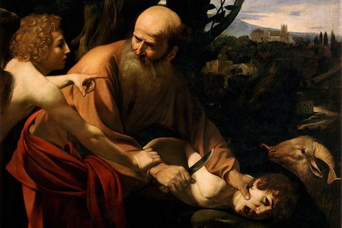 Die bekannte Opferungsszene gemalt von Michelangelo Merisi da Caravaggio.