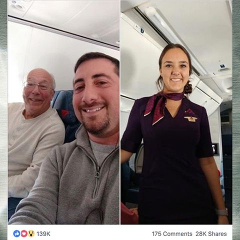 Weihnachten Vater Tochter Stewardess
