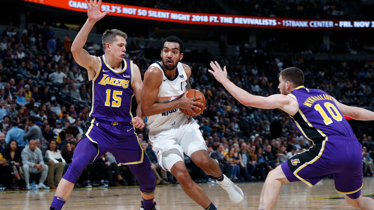 Moritz Wagner (l.) im Lakers-Trikot: "Meine Zeit wird kommen"