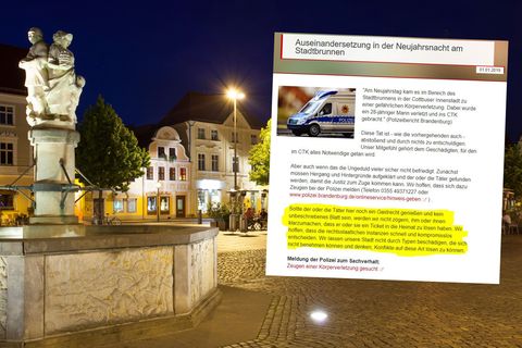 Stadtbrunnen in Cottbus, Pressemitteilung der Stadtverwaltung