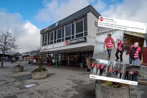 Der Bahnhof in Amberg, NPD-Facebook-Post