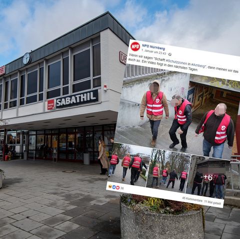 Der Bahnhof in Amberg, NPD-Facebook-Post