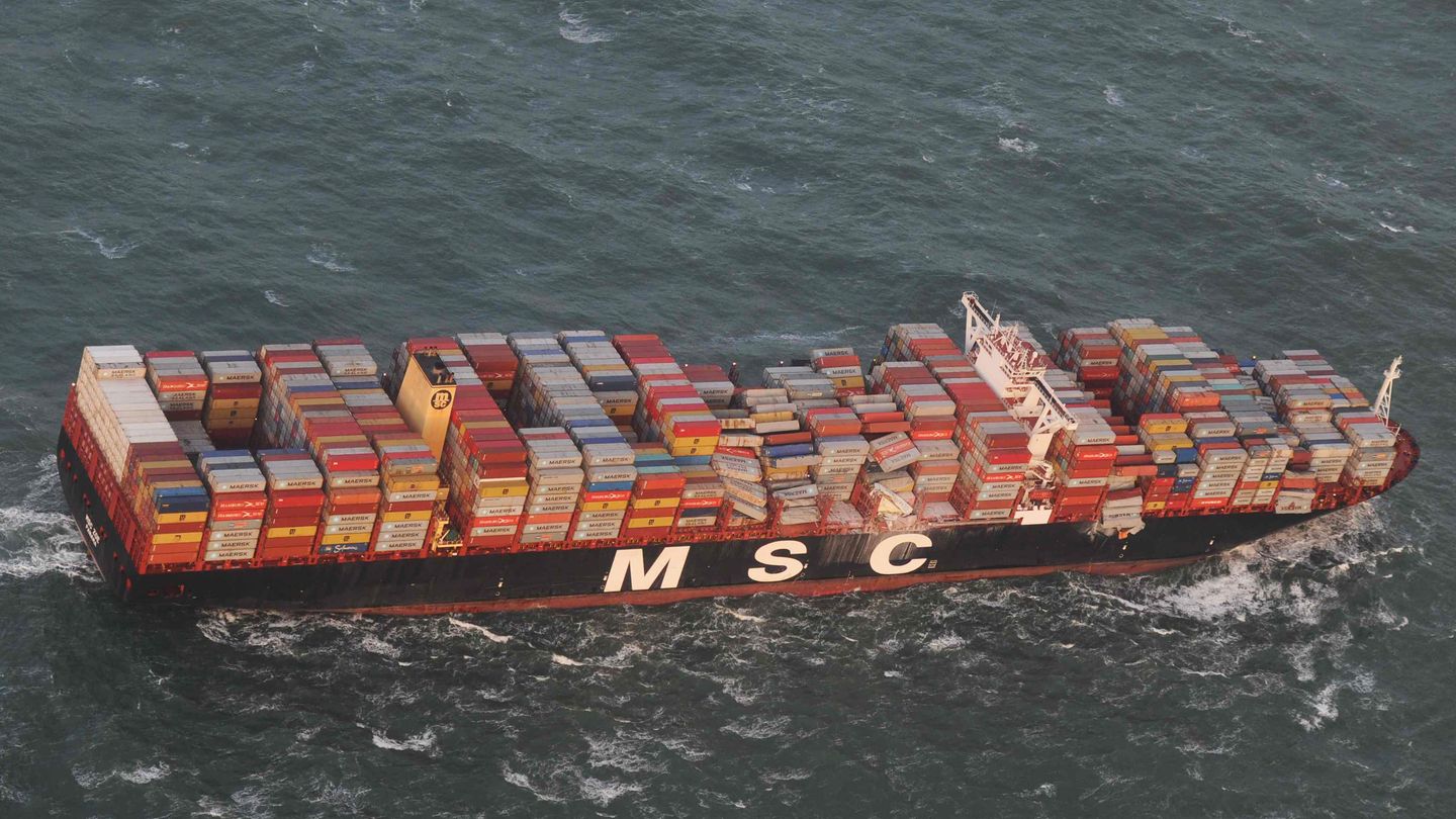 Das Frachterschiff "MSC Zoe" verlor fast 300 Container in der Nordsee