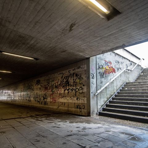 Eine Straßenunterführung im bayerischen Amberg