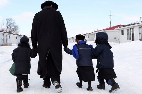Mitglieder der ultra-orthodoxen Sekte Lev Tahor