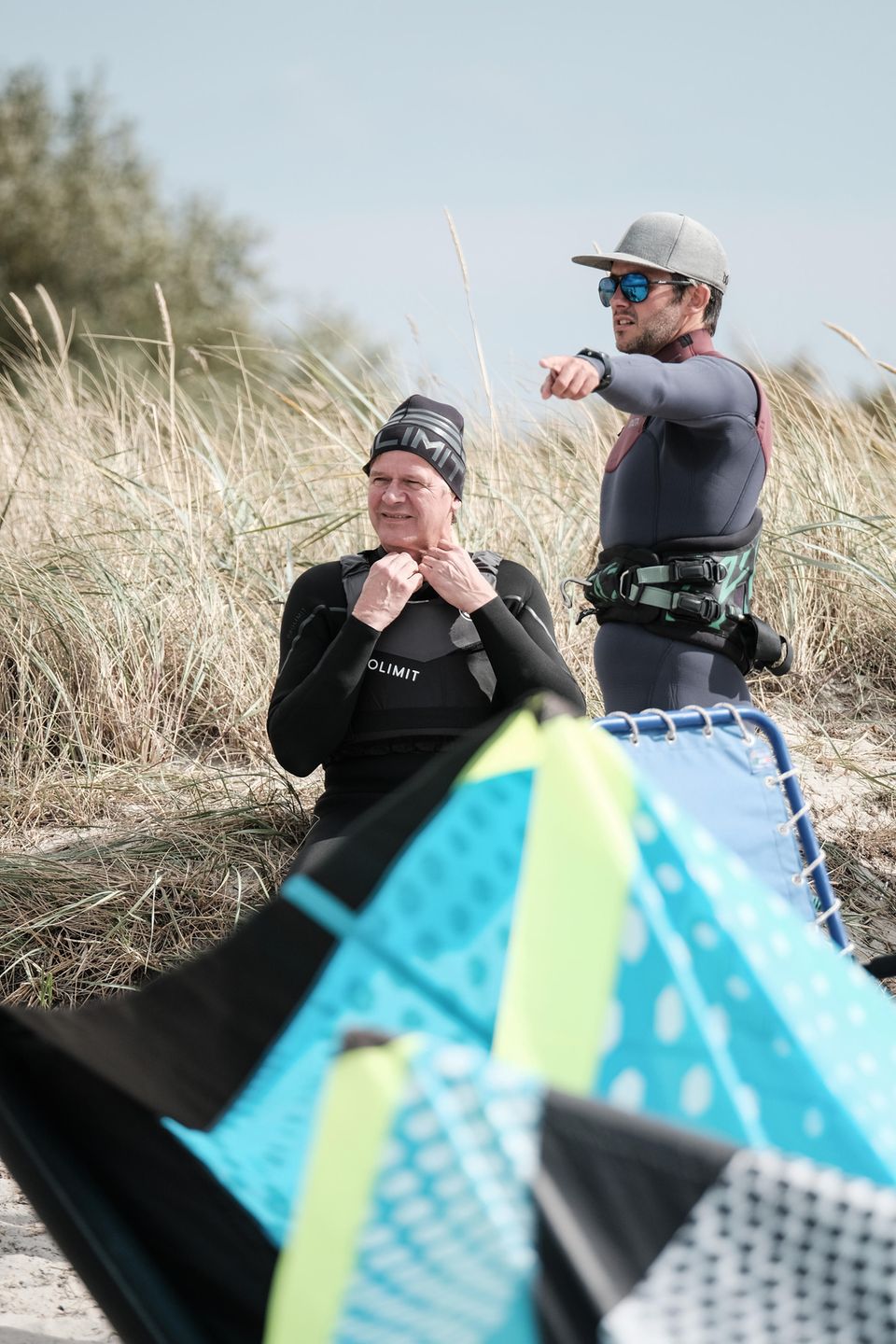 Neue Passion: Vor Fehmarn lernt Grundmann Kite-Surfen 