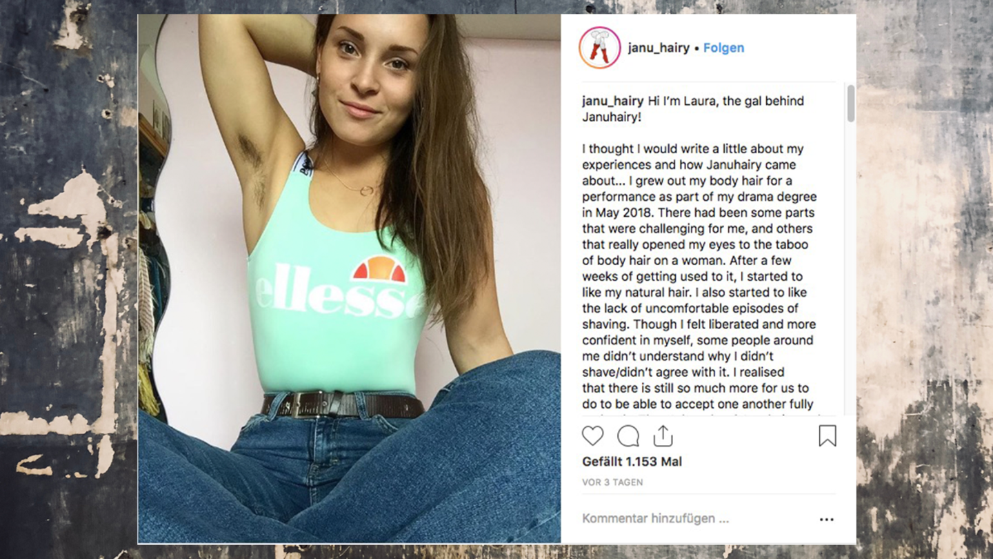 Januhairy: Diese Frau ermutigt andere Frauen, die Körperhaare wachsen zu lassen
