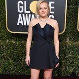 Ein kleines Schwarzes geht eigentlich immer. Bei Schauspielerin Elisabeth Moss fiel es aber besonders knapp aus.