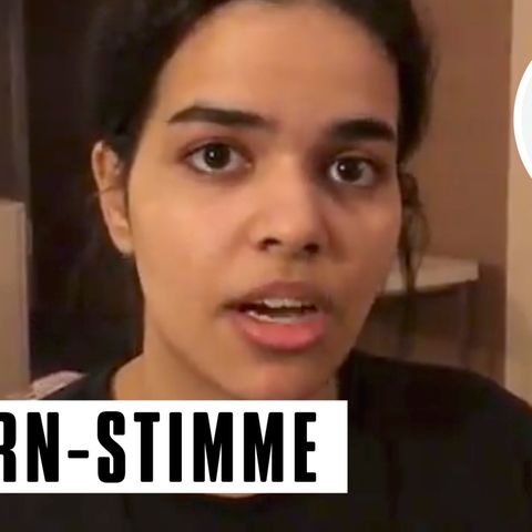 Rahaf Mohammed al-Kunun in einem Hotelzimmer am internationalen Flughafen in Bangkok