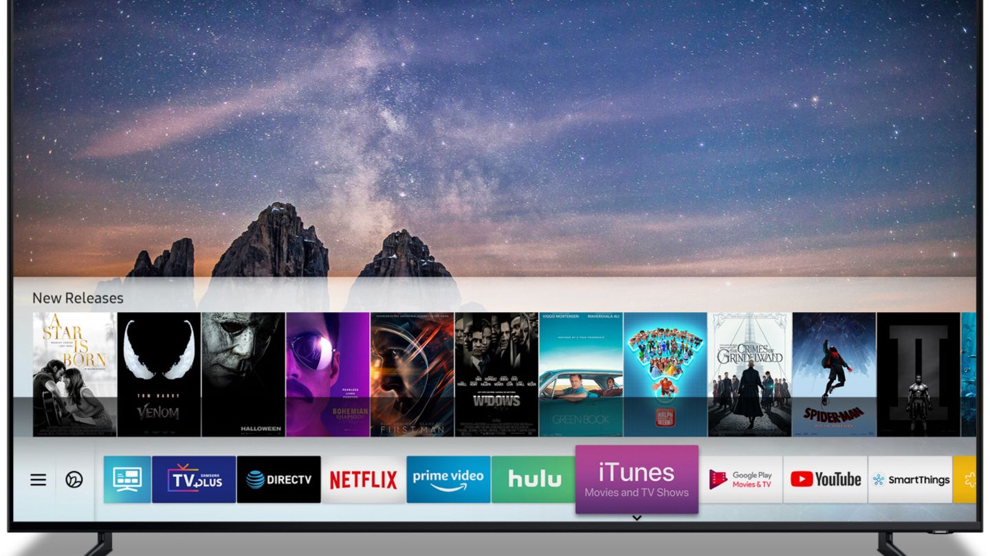 iTunes auf einem Samsung-Fernseher - das hätte man sich früher nicht träumen lassen.